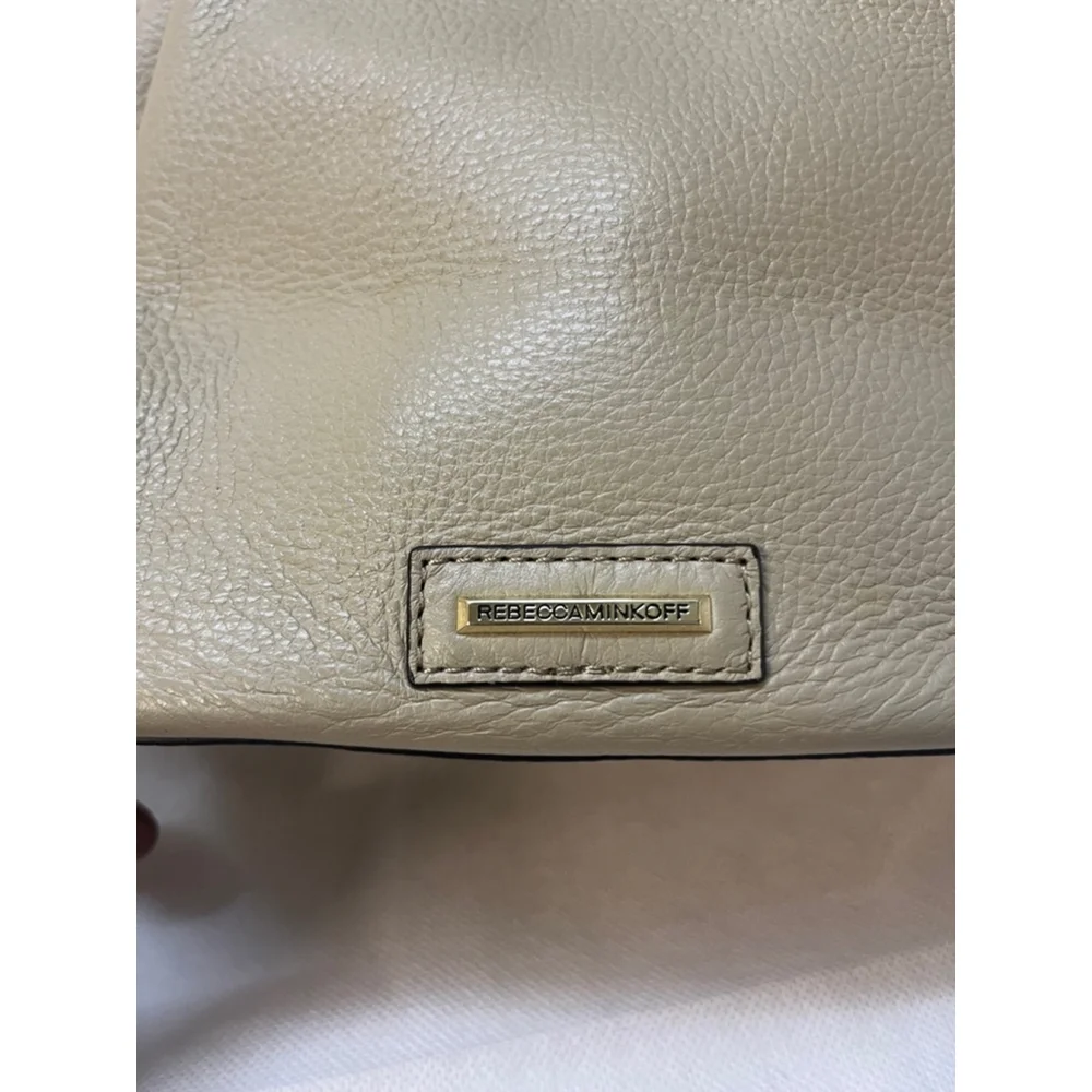 Rebecca Minkoff Studded Leather Bucket Bag green with Gold Tone Hardware